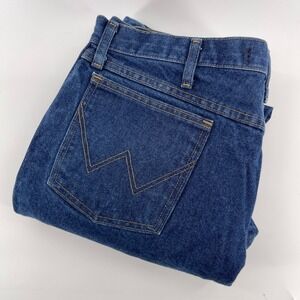 Wrangler FR Flame Resistant Relaxed Fit Mens Dark Wash Denim Jeans 38x32